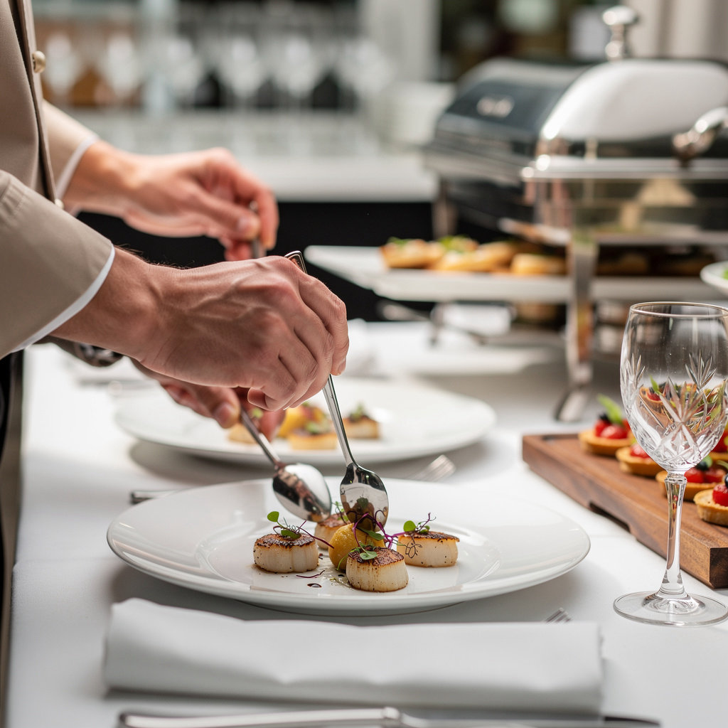 Kaushal Caterers professional catering service showcasing elegant food presentation and full-service event execution in New York